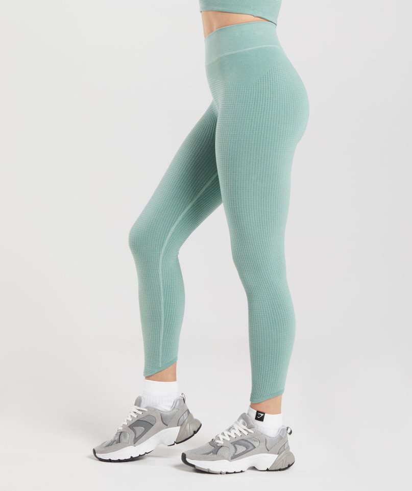 Women's Gymshark Pause Seamless Leggings Light Green | CA 8D1N36